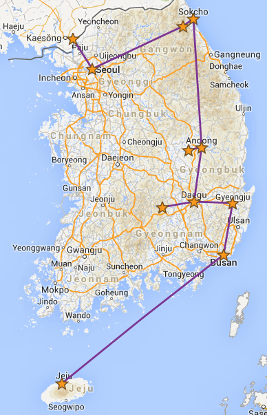 South Korea - Itinerary